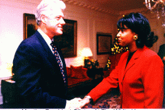 Meeting President Clinton at the White House