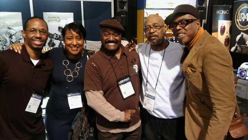 Detroit all around me! Willie Jones, me, Harry Bowens, Perry Hughes and Jacques-Kimberly Lesure NAMM 2017