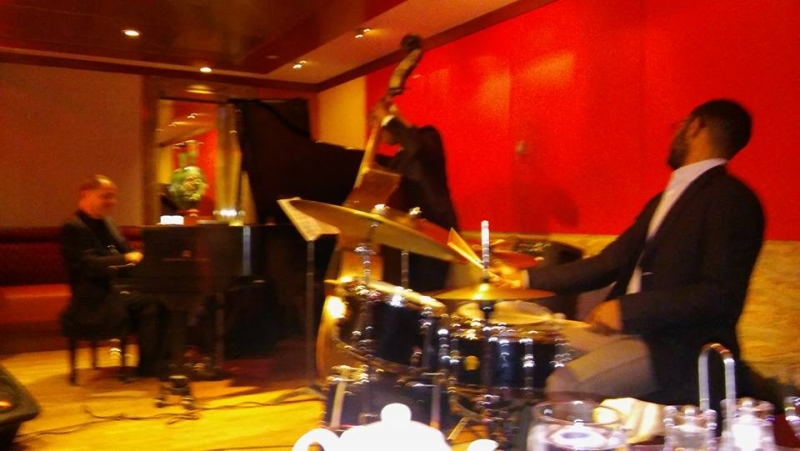 John DiMartino, Lonnie Plaxico and Jerome Jennings last night with me at Kitano's. Fun, musical and swinging!