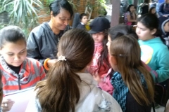Community outreach with children at music school in Paraguay