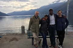 With the cats before sound check in Ascona, Switzerland. Beautiful scenery